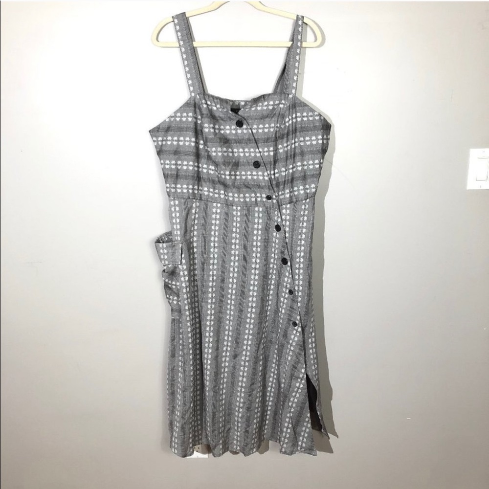 ESHAKTI Asymmetrical Printed Fit and Flare Dress